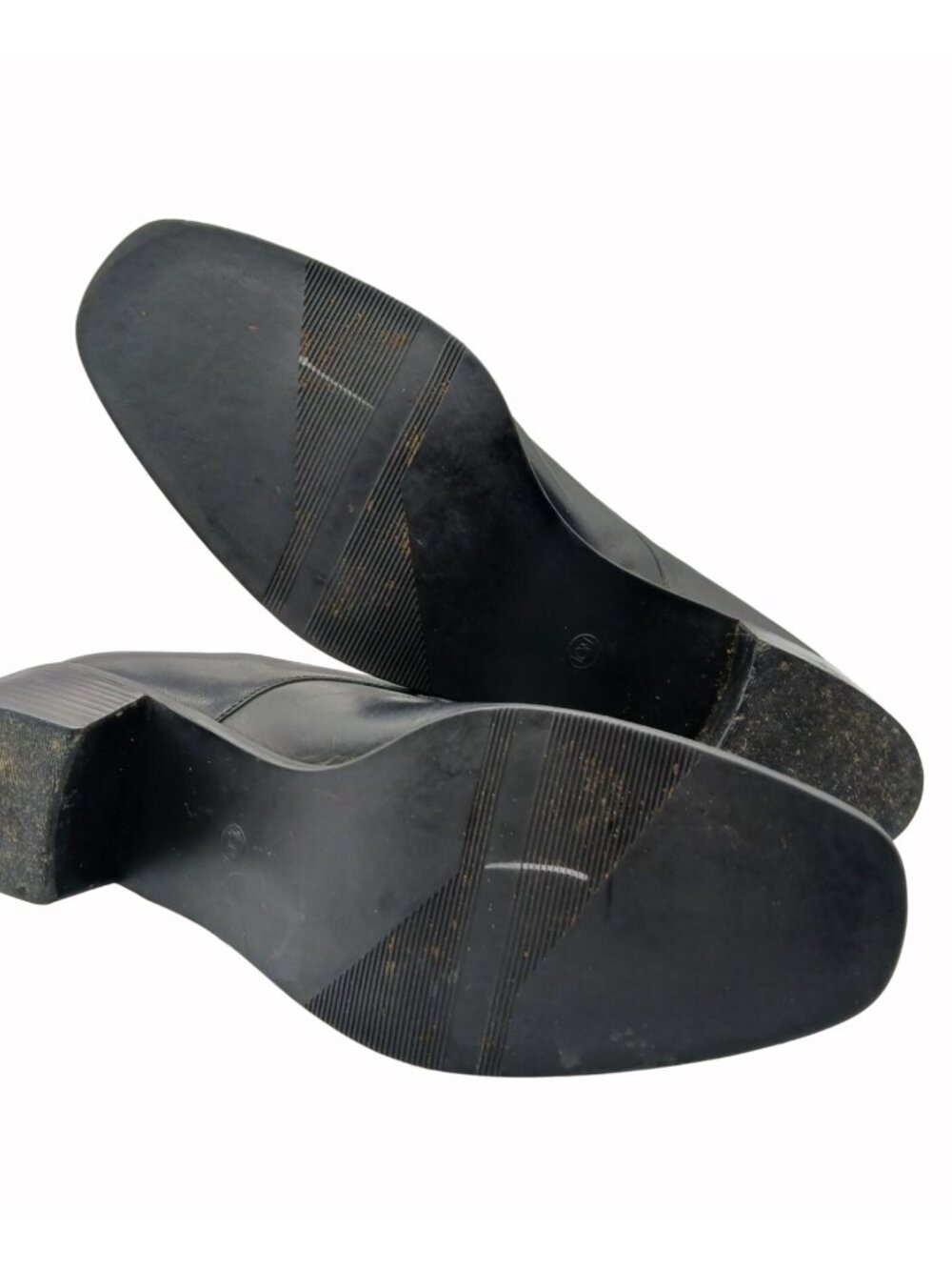 Vintage Hunt Club Womens Black Monk Strap Heels Shoes Size 10.5 Chunky JC Penney - Picture 12 of 16